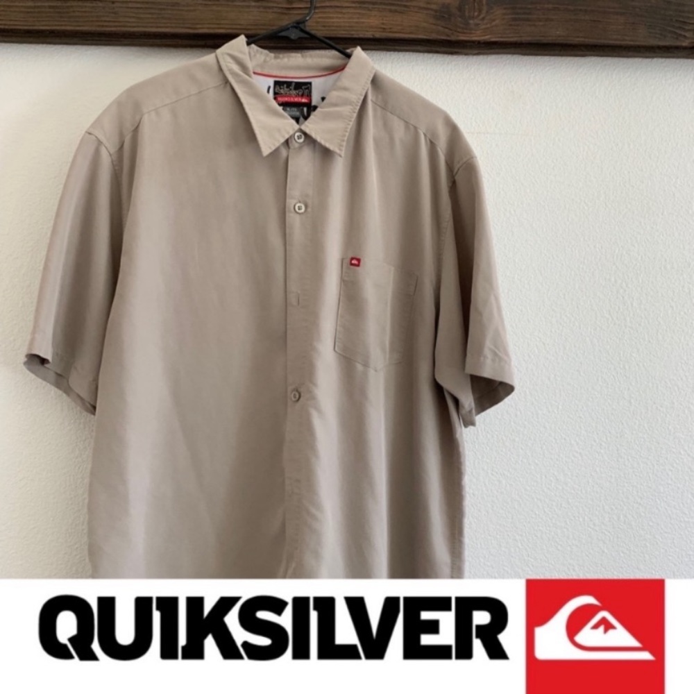 Perfect tan shirt is quicksilver EUC- waterman